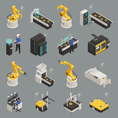 Robotics and IoT Graphic Grid